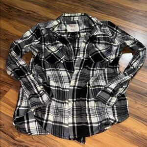 Mossimo Supply Co. Black and White Checkered Shirt